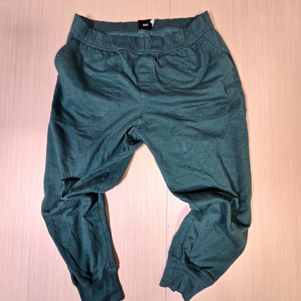 BDG Joggers Sweatpants Mens Large Green Tapered Leg Fleece Lined Casual Pull On‎